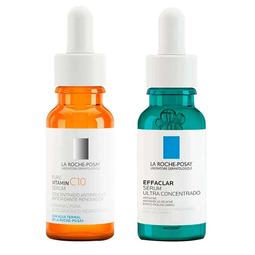 La Roche Posay Kit – Sérum Pure Vitamin C10 + Sérum Effaclar Ultra Concentrado Kit