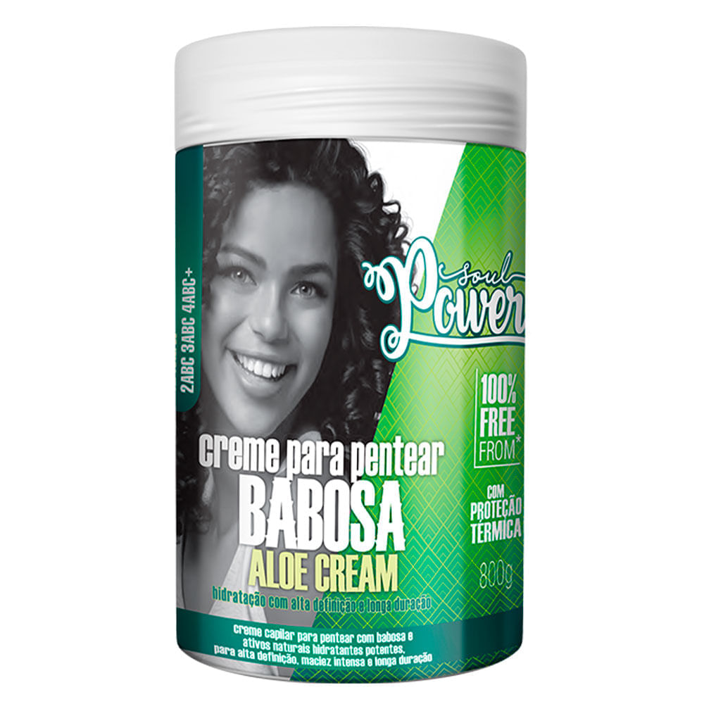 Soul Power Babosa Aloe Cream – Creme de Pentear Hidratante 800g