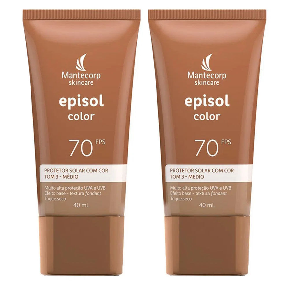 Mantecorp Skincare Episol Color Kit com 2 Protetores Solares com Cor FPS70 Tom 3 Kit