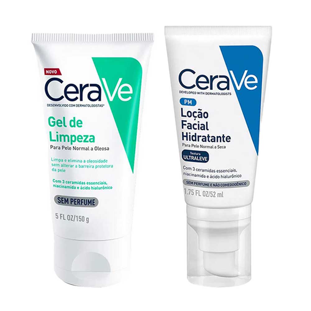 Cerave Kit – Loção Facial Hidratante + Gel De Limpeza Kit