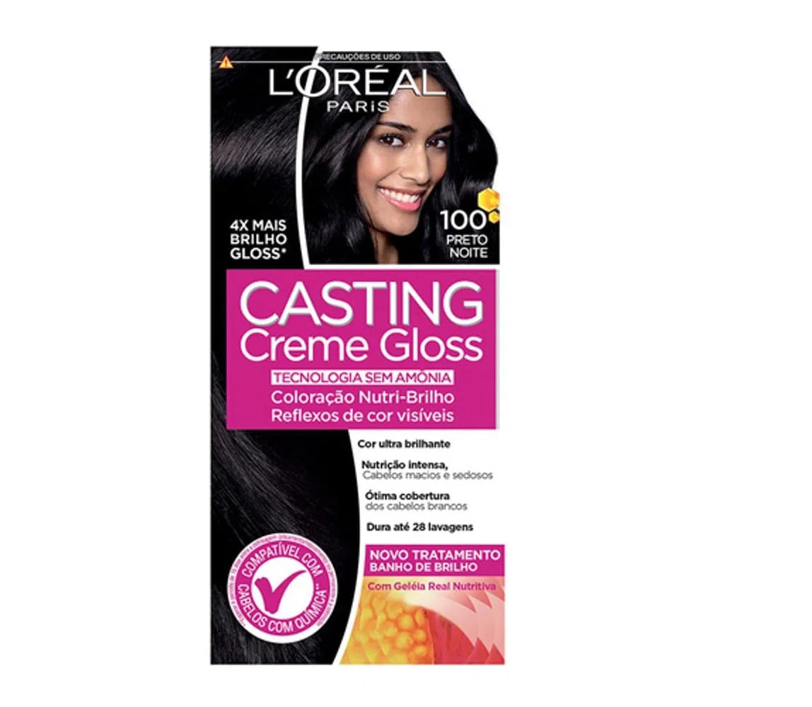 L'Oréal Paris Coloração Casting Creme Gloss Kit - 100 Preto Noite Kit