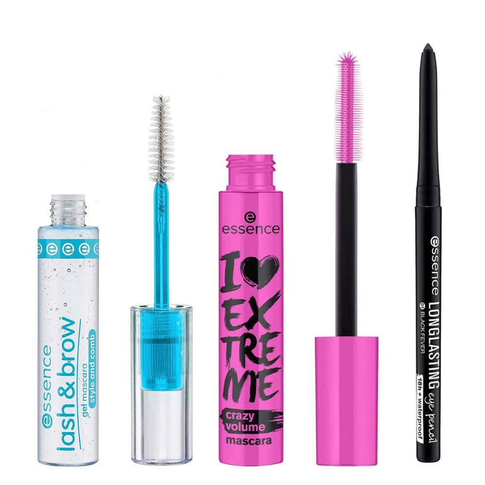 Essence Kit – Máscara de Cílios + Máscara em Gel + Lápis de Olho Kit