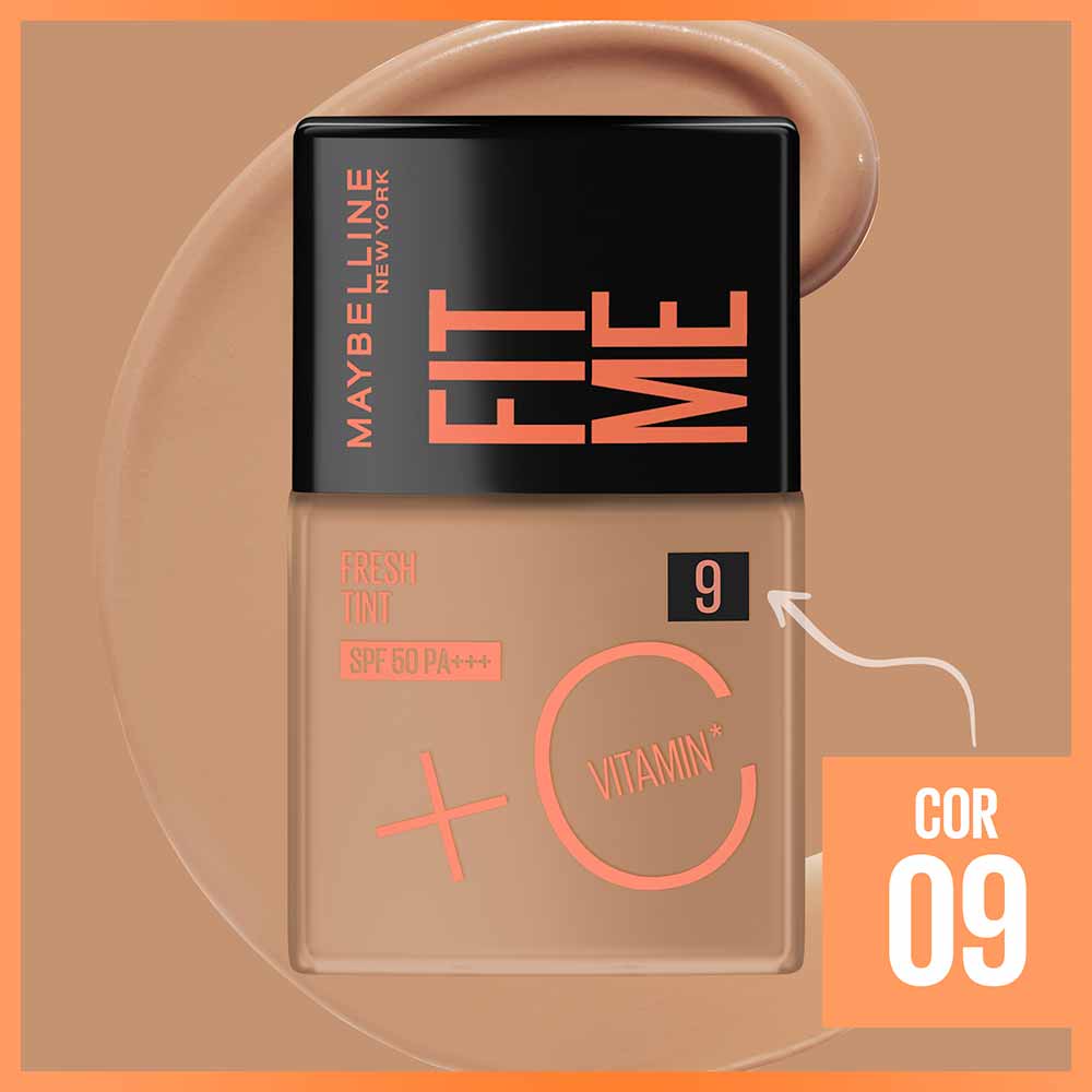 Base Líquida Maybelline NY Fit Me Fresh Tint FPS50 COR 09