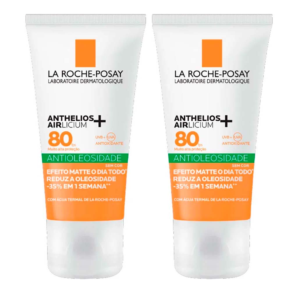 La Roche-posay Anthelios Airlicium+ Kit Com 2 Unidades - Protetor Solar Facial Fps80 - 40g Kit