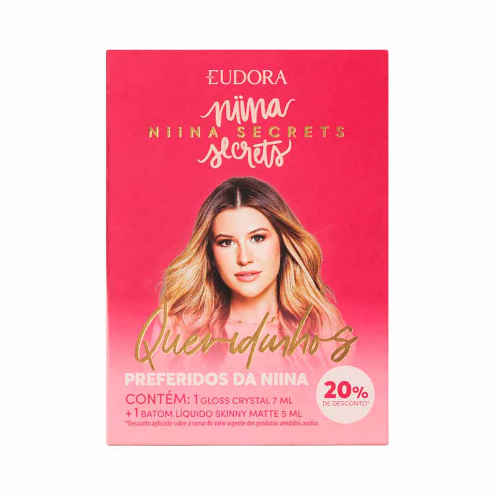Eudora by Niina Secrets Kit Queridinhos da Niina - Batom Líquido Matte + Gloss Crystal Kit