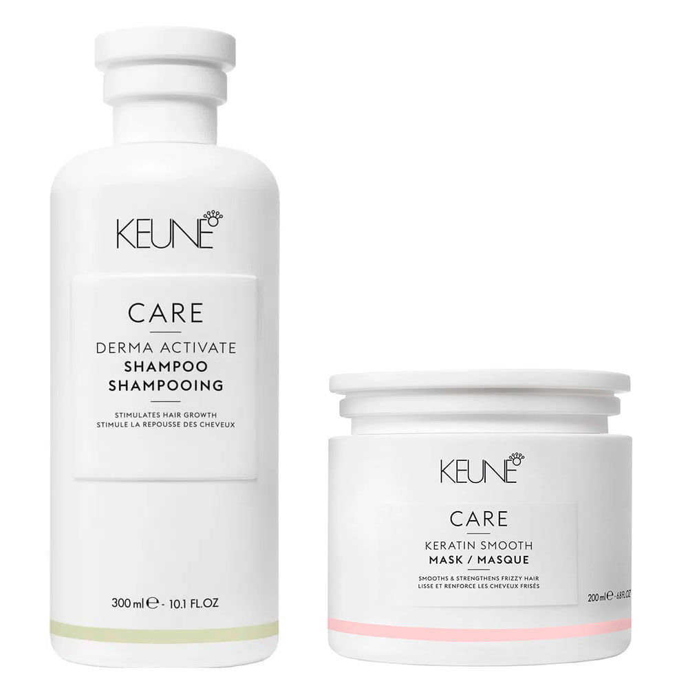 Keune Care Derma Activate + Keratin Smooth Kit - Shampoo + Máscara Kit