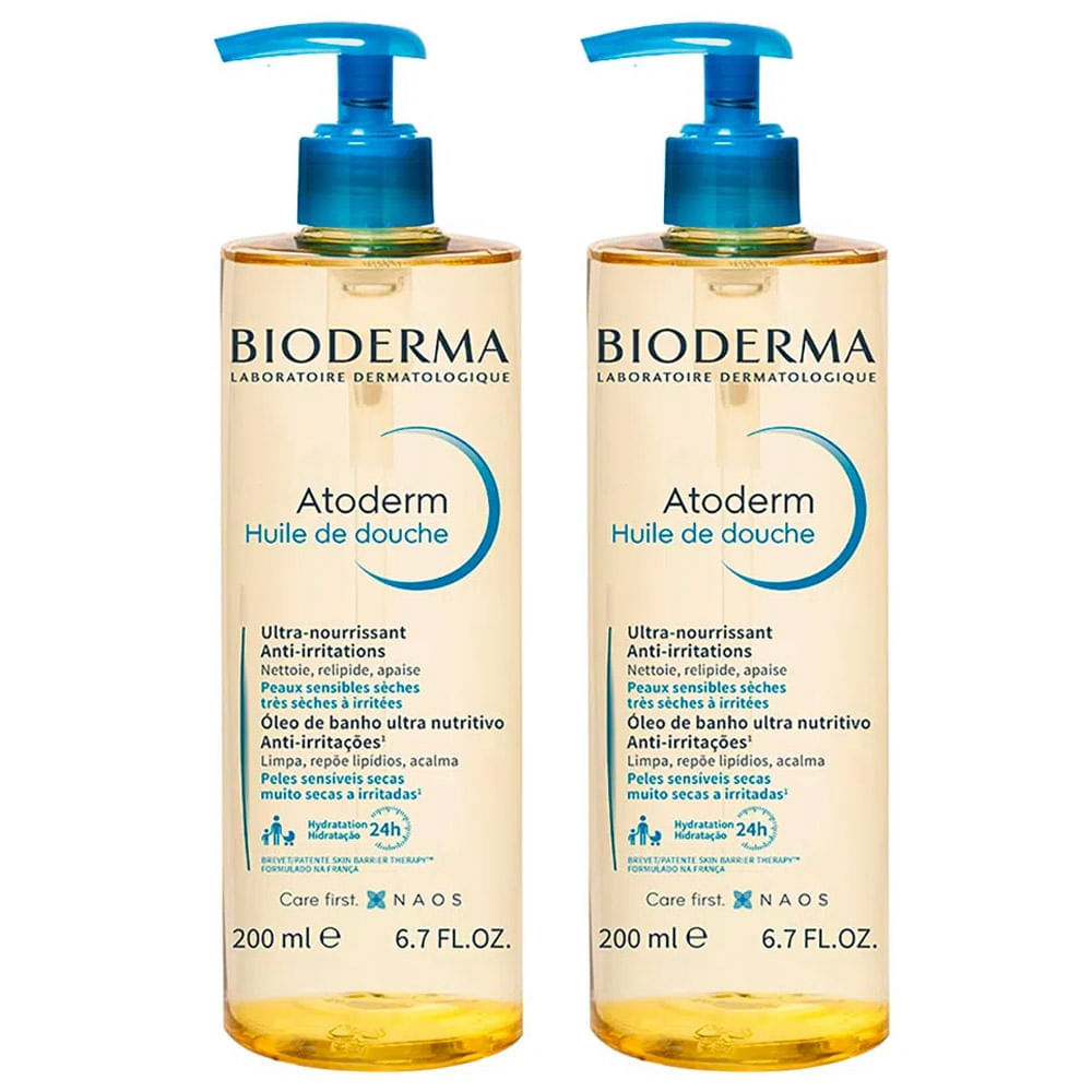 Bioderma Atoderm Kit Com 2 Unidades – Óleo De Banho 200ml Kit