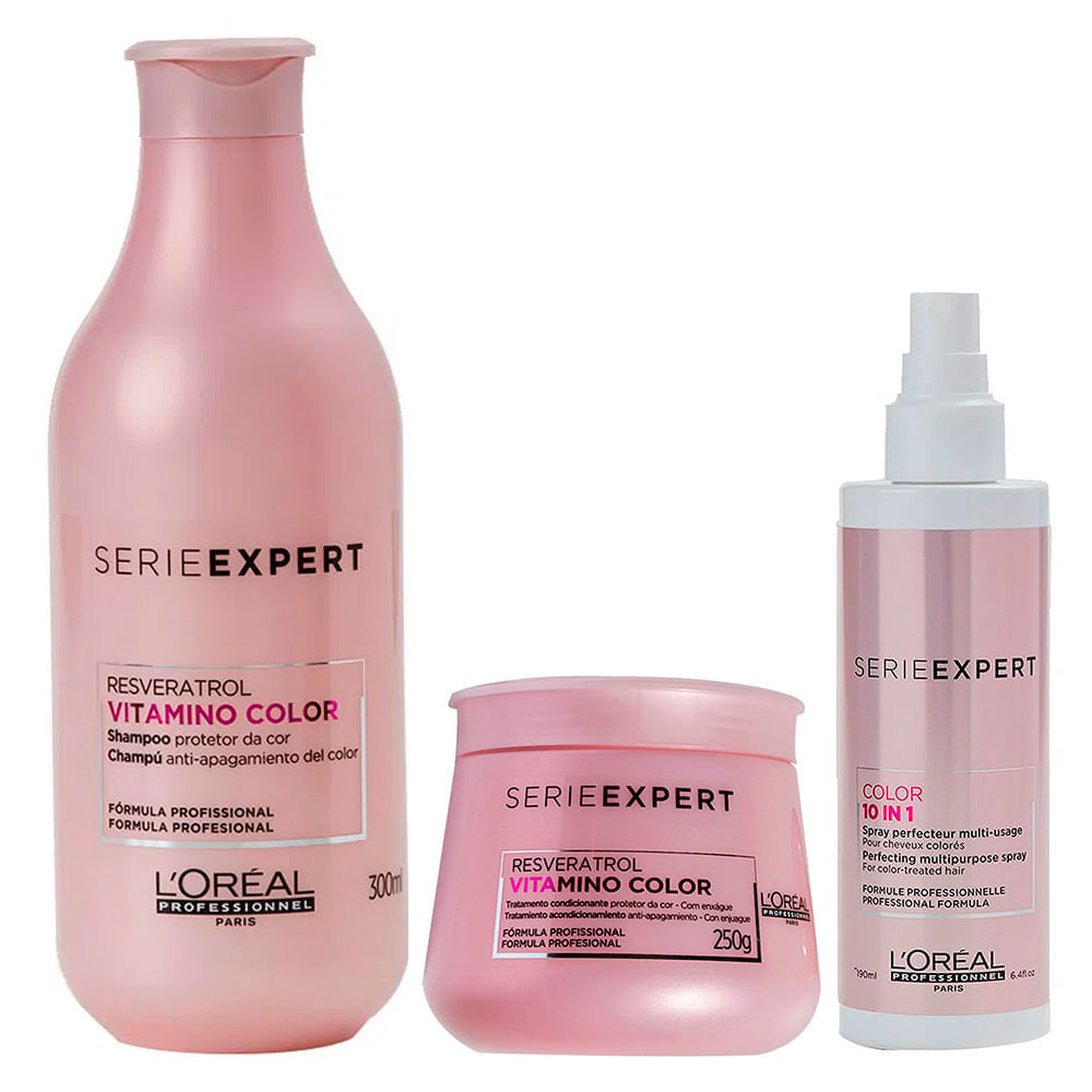L’oréal Profissionnel Vitamino Color Kit - Shampoo + Máscara + Leave In Kit