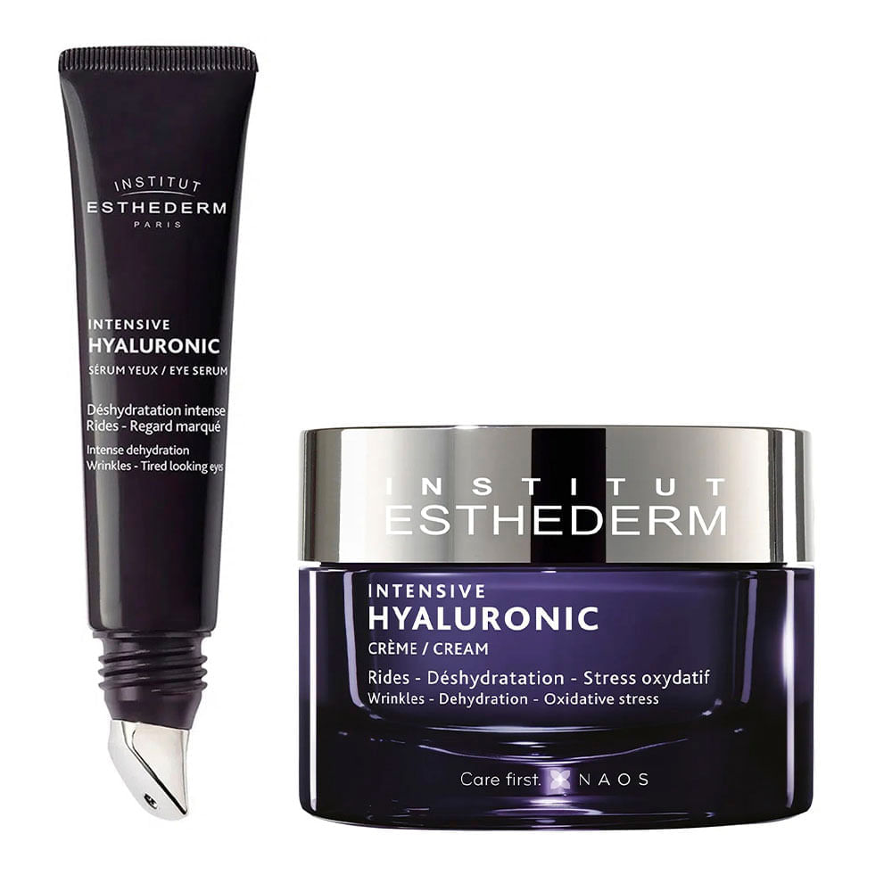 Esthederm Intensive Hyaluronic kit - Sérum para Área dos Olhos + Creme Rejuvenescedor para Peles Maduras Kit