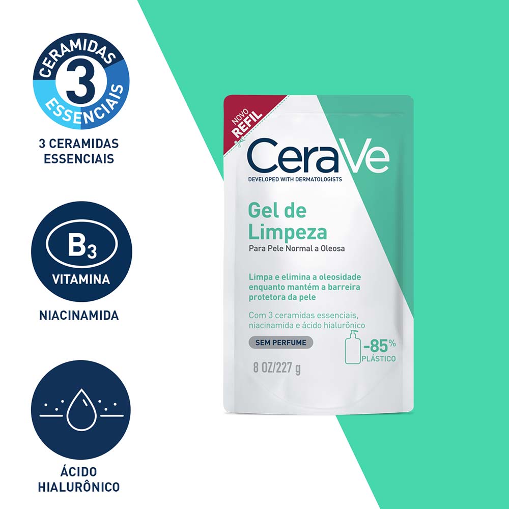 Gel de Limpeza Facial Refil Cerave 227g