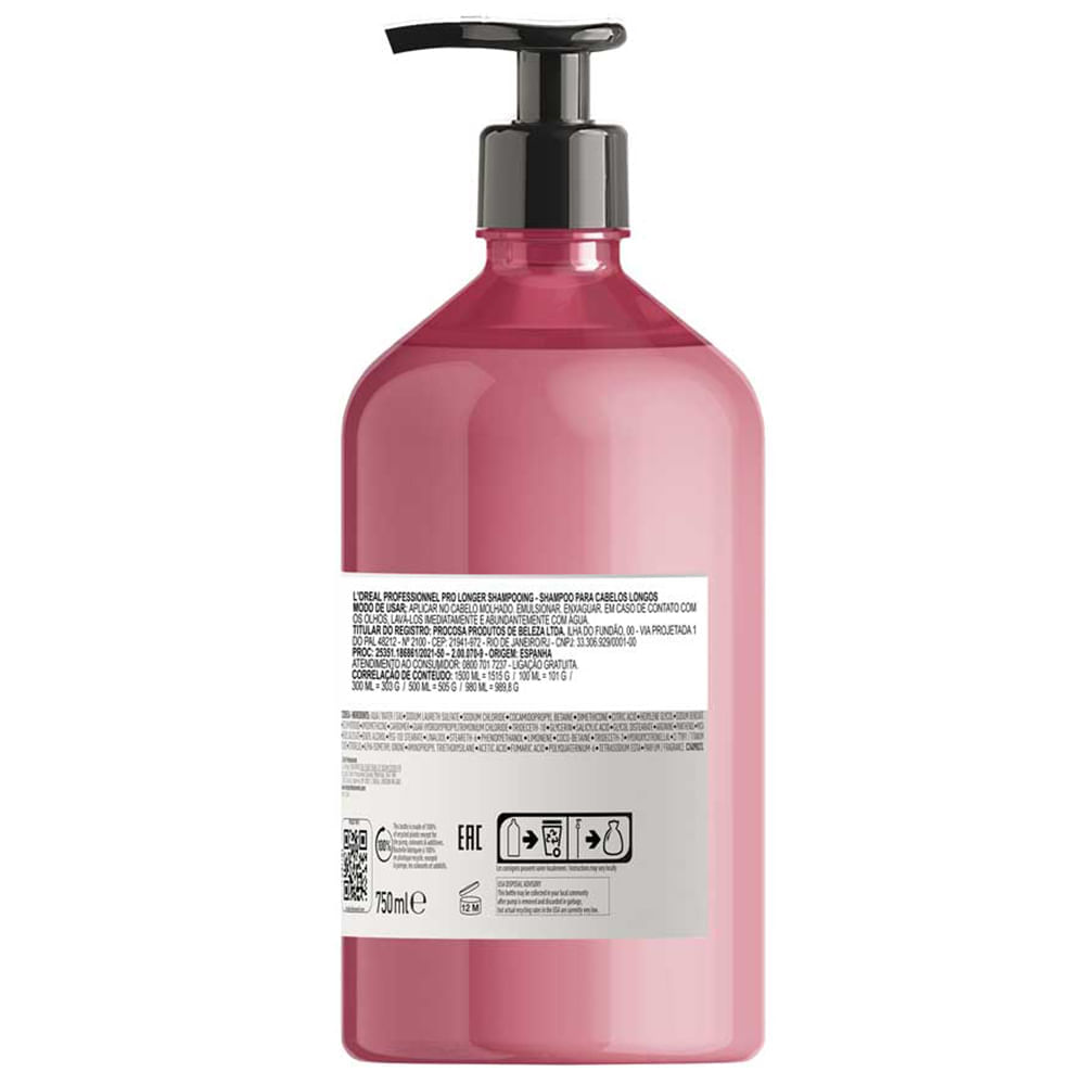 L’Oréal Professionnel Pro Longer Shampoo para Cabelos Longos 750ml