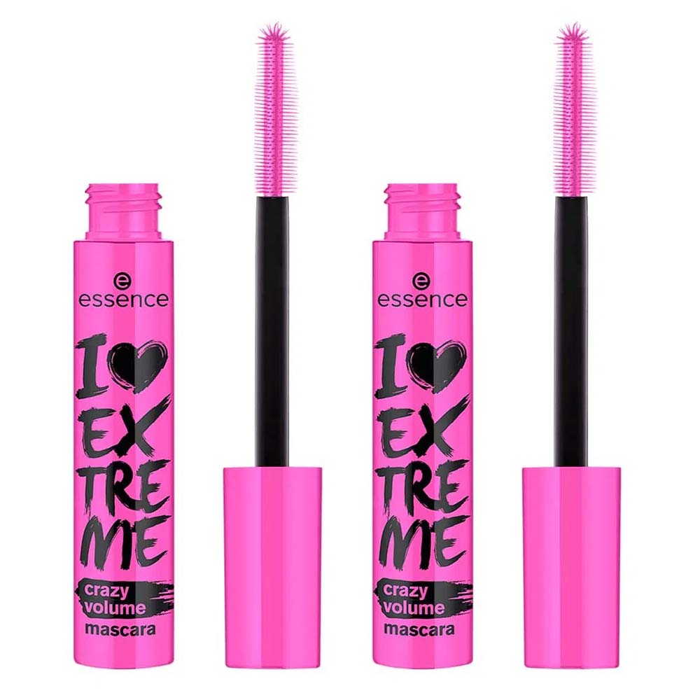 Essence I Love Extreme Crazy Volume Kit de Maquiagem – 2 Máscaras de Cílios Kit
