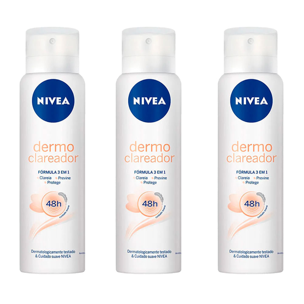 NIVEA Dermo Clareador Kit – 3 Desodorantes Aerossol Kit