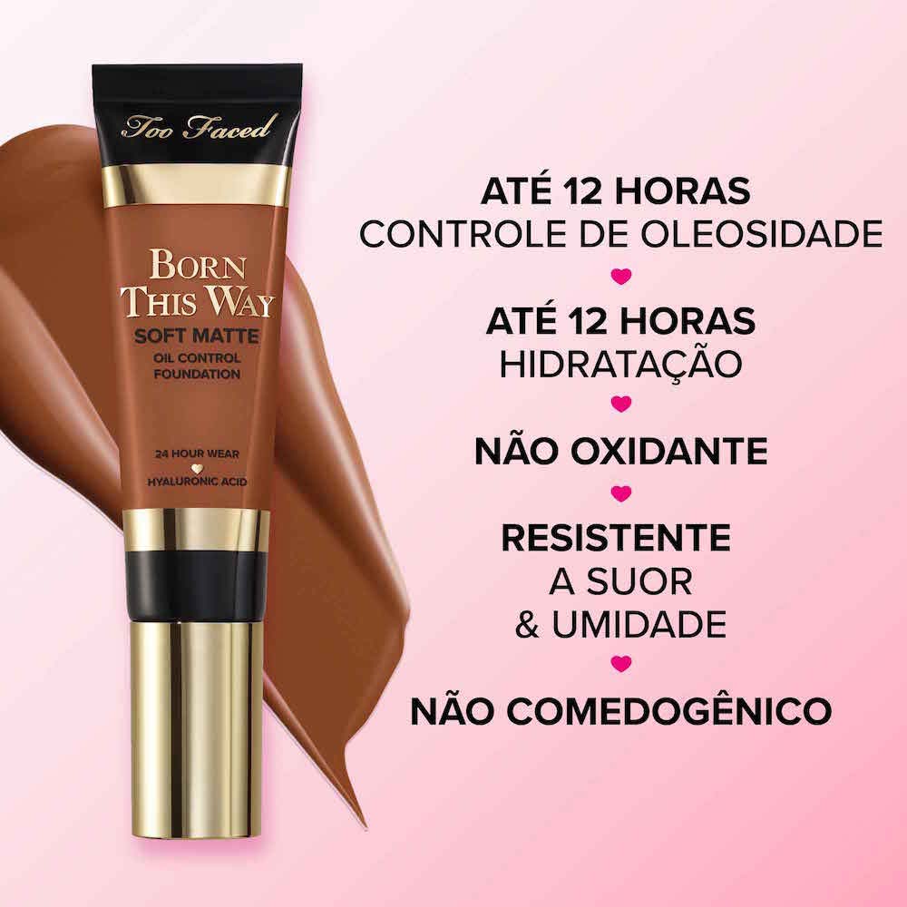 Base Líquida Too Faced Soft Matte - Born This Way Porcelain