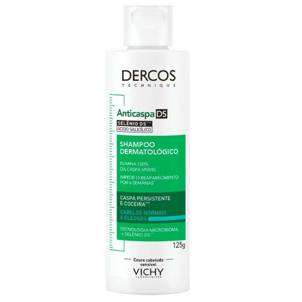 Vichy Dercos Shampoo Anticaspa Ds - Cabelos Normais A Oleosos 125g