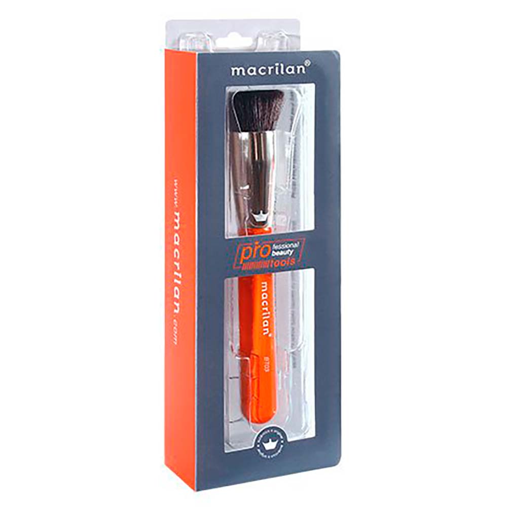 Pincel Profissional Kabuki Para Base Macrilan Linha Beauty Tools - BT03 1Un