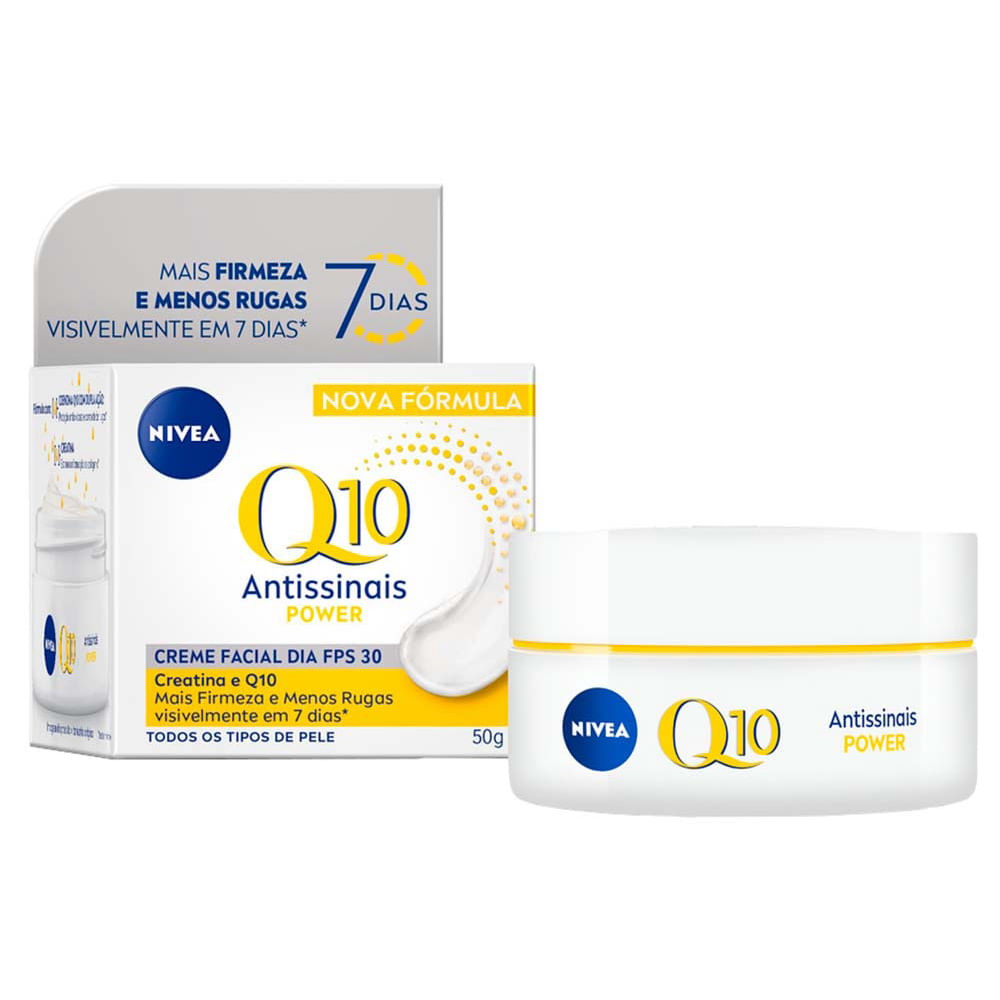 NIVEA Creme Facial Antissinais Q10 Power Dia FPS 30 50g