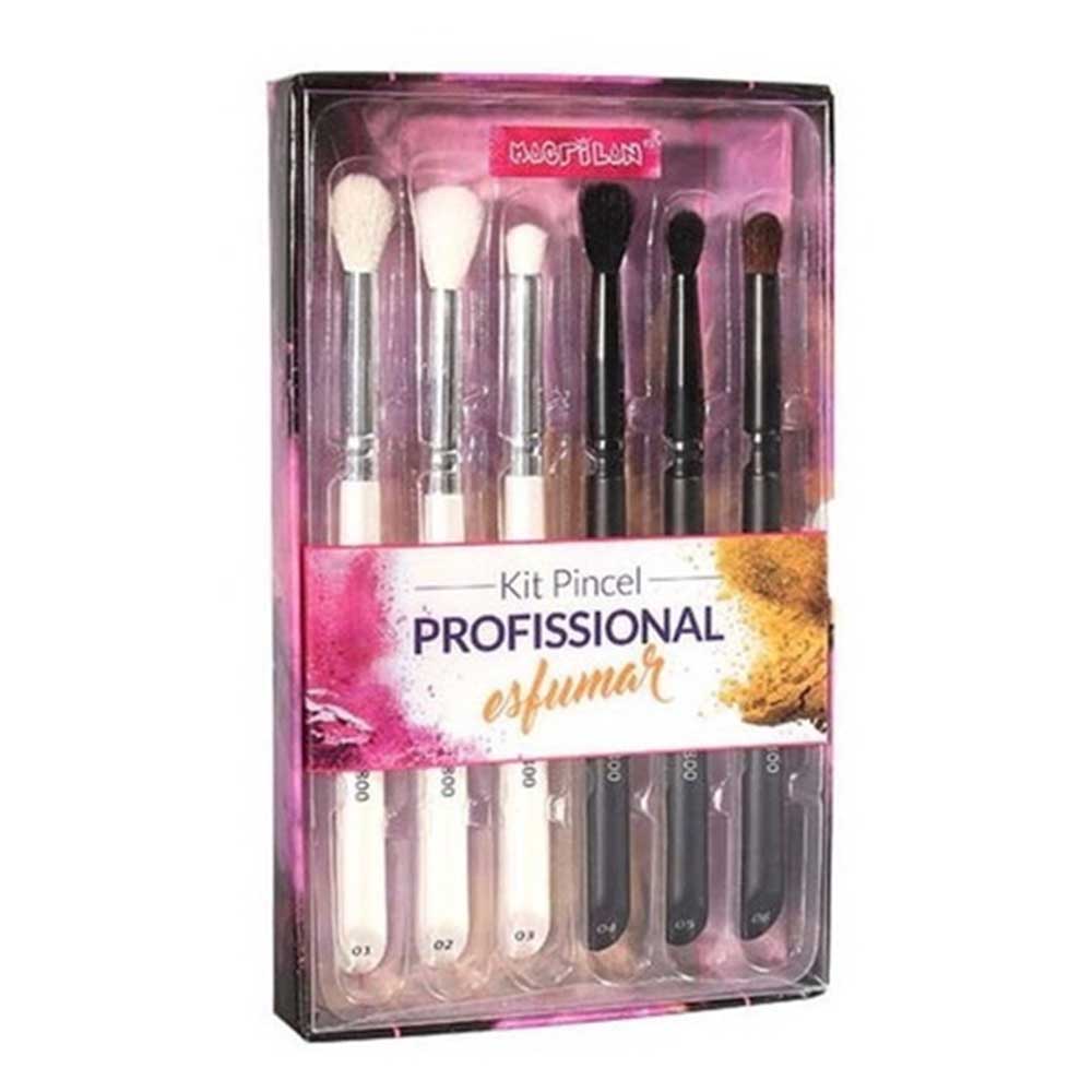 Macrilan WB800 Kit – 6 Pincéis de Maquiagem para Esfumar Kit