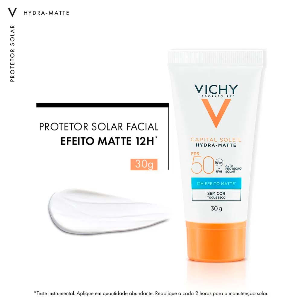 Vichy Hydra Matte Kit com 3 Unidades – Protetor Solar Facial FPS50 Kit