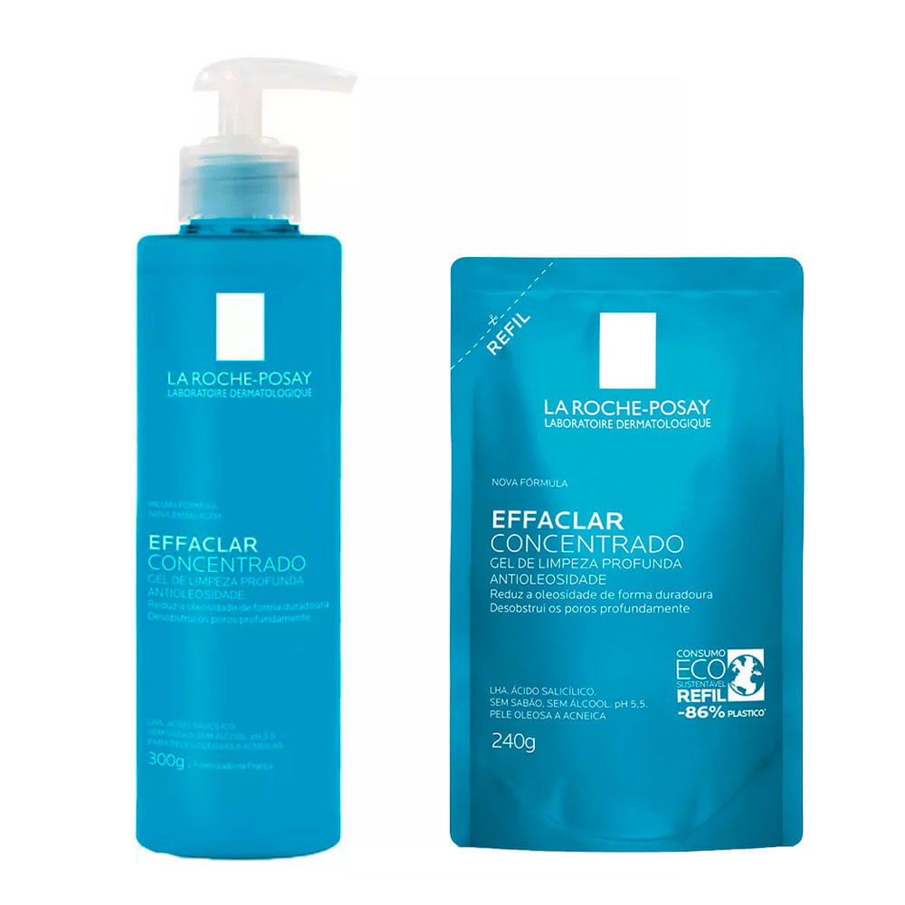 La Roche-posay Effaclar Concentrado Kit - Gel De Limpeza Facial + Refil Kit