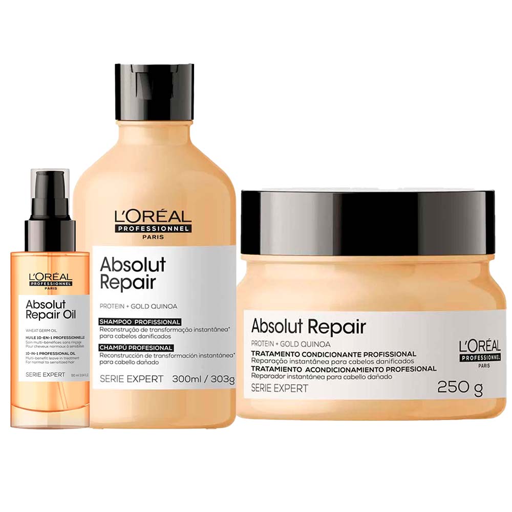 L'oréal Professionnel Absolut Repair Kit Shampo + Máscara + Óleo Kit