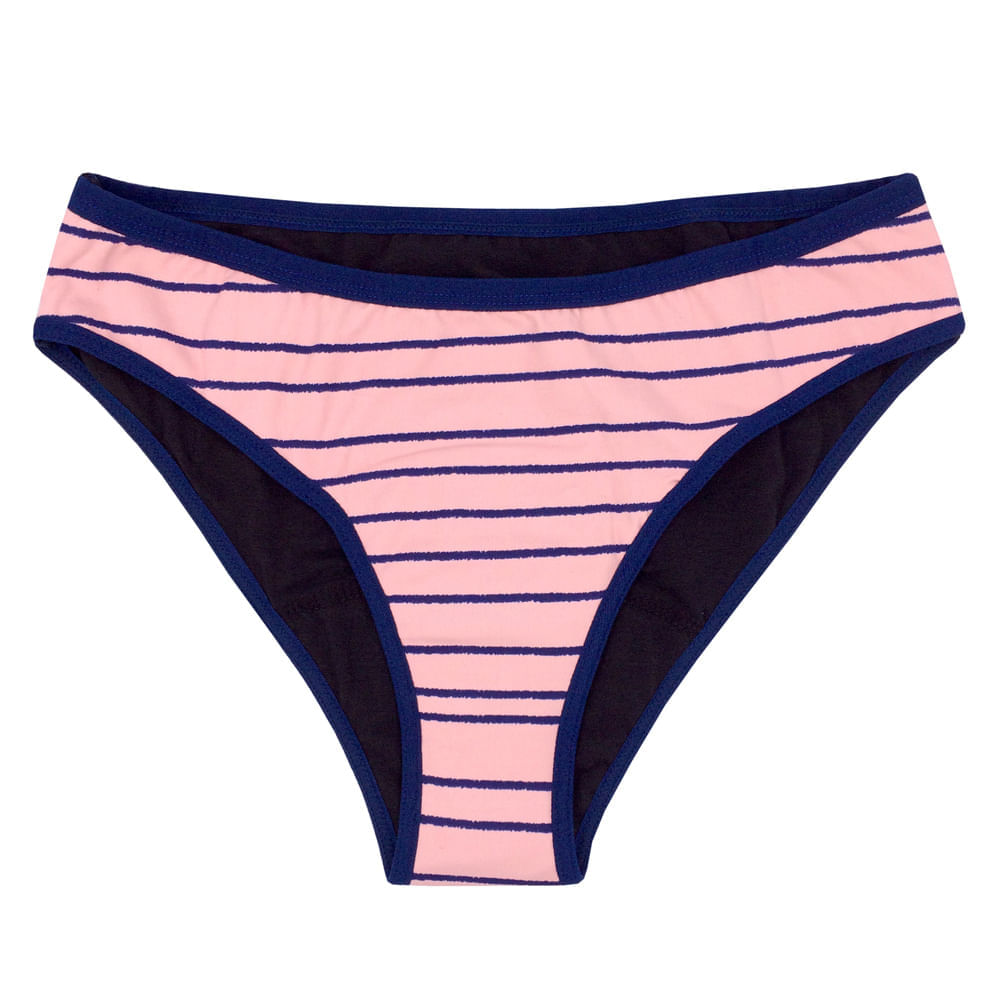 Calcinha Absorvente Básica  Korui - Rosa e Azul PP