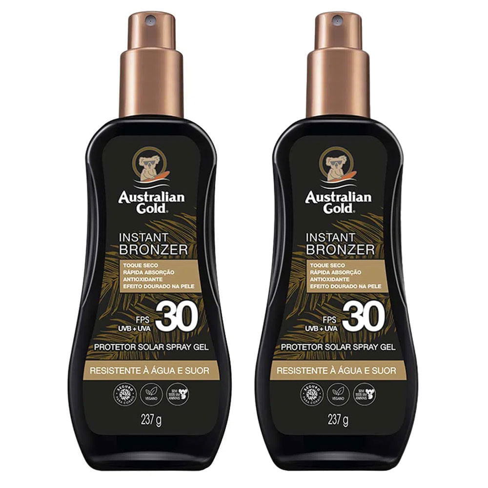 Australian Gold Instant Bronzer Kit Com 2 Protetores Fps 30 Kit