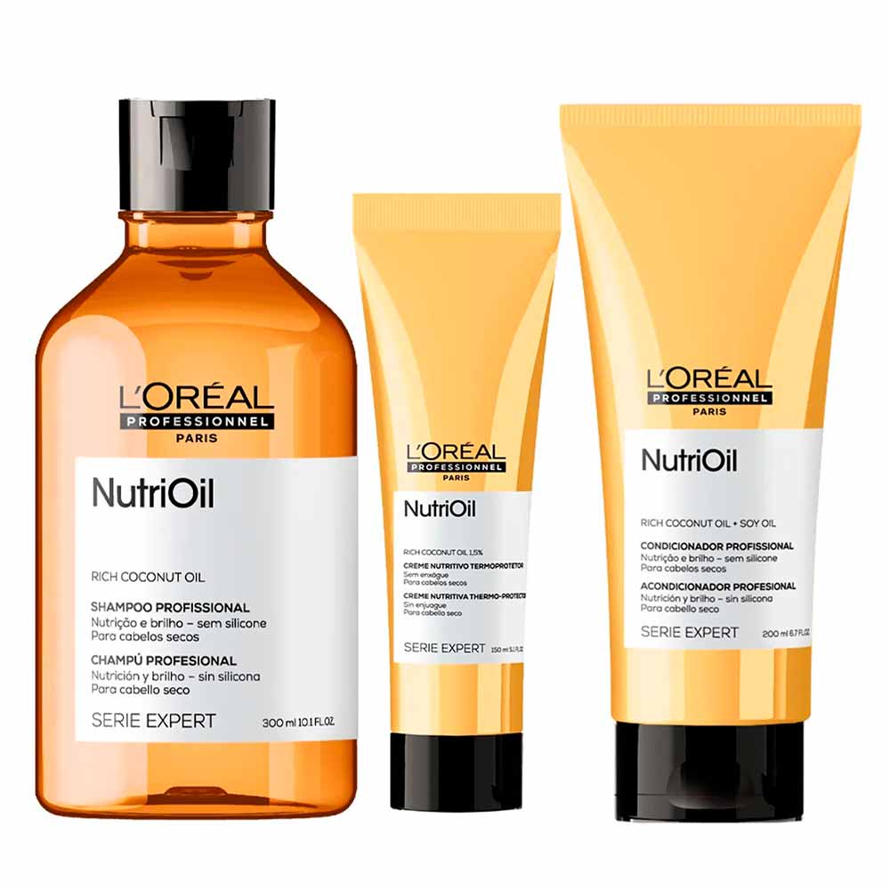 L'oréal Professionnel Nutrioil Kit – Shampoo + Condicionador + Leave-in Kit