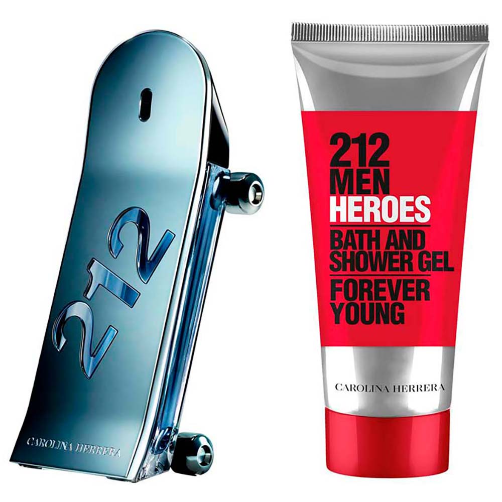 Carolina Herrera 212 Heroes Kit - Perfume Masculino Eau de Toilette  + Gel de Banho Kit