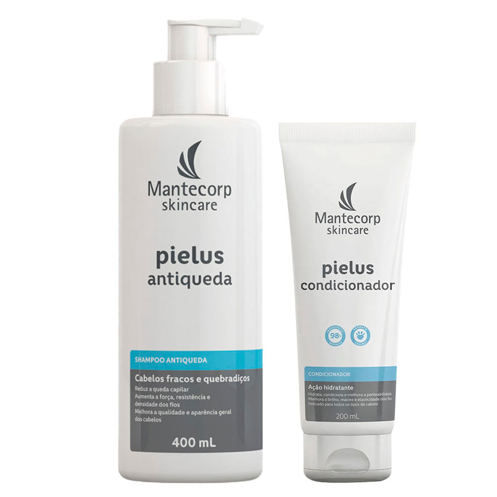 Mantecorp Pielus Kit – Shampoo + Condicionador Para Todos os Tipos de Cabelos Kit
