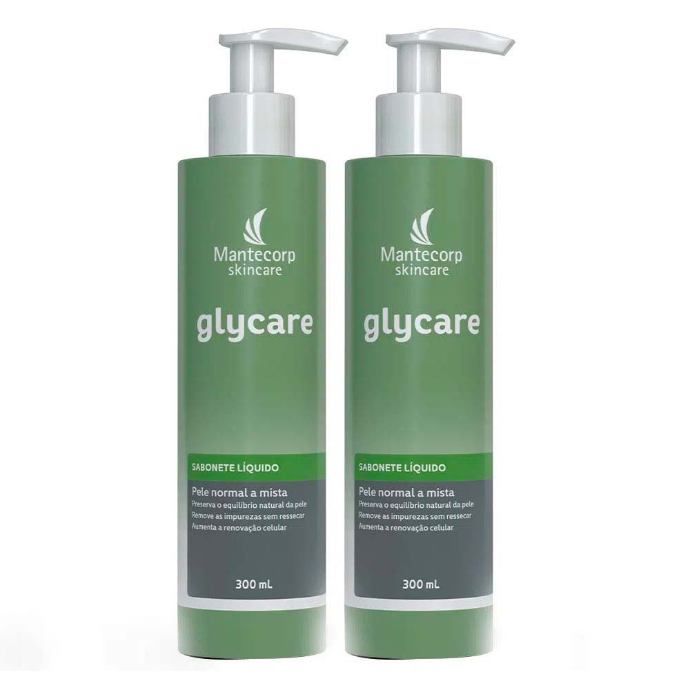 Mantecorp Glycare Kit com 2 Unidades – Sabonete Líquido Facial 300ml Kit