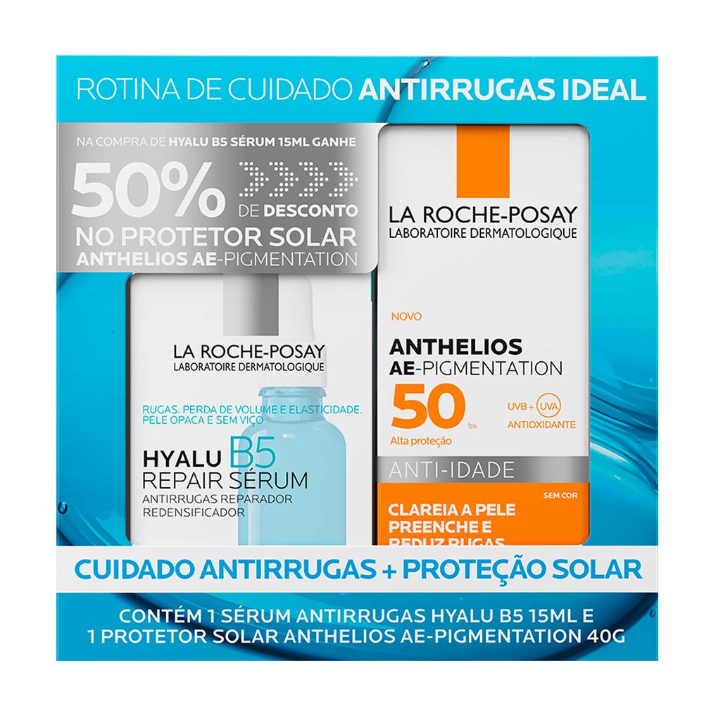 La Roche Posay  Kit - Sérum Anti-Idade + Protetor Solar Facial FPS 50 15ml