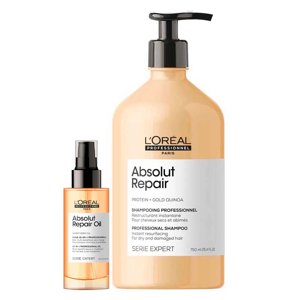 L'oréal Professionnel Absolut Repair Kit Shampoo + Óleo Kit