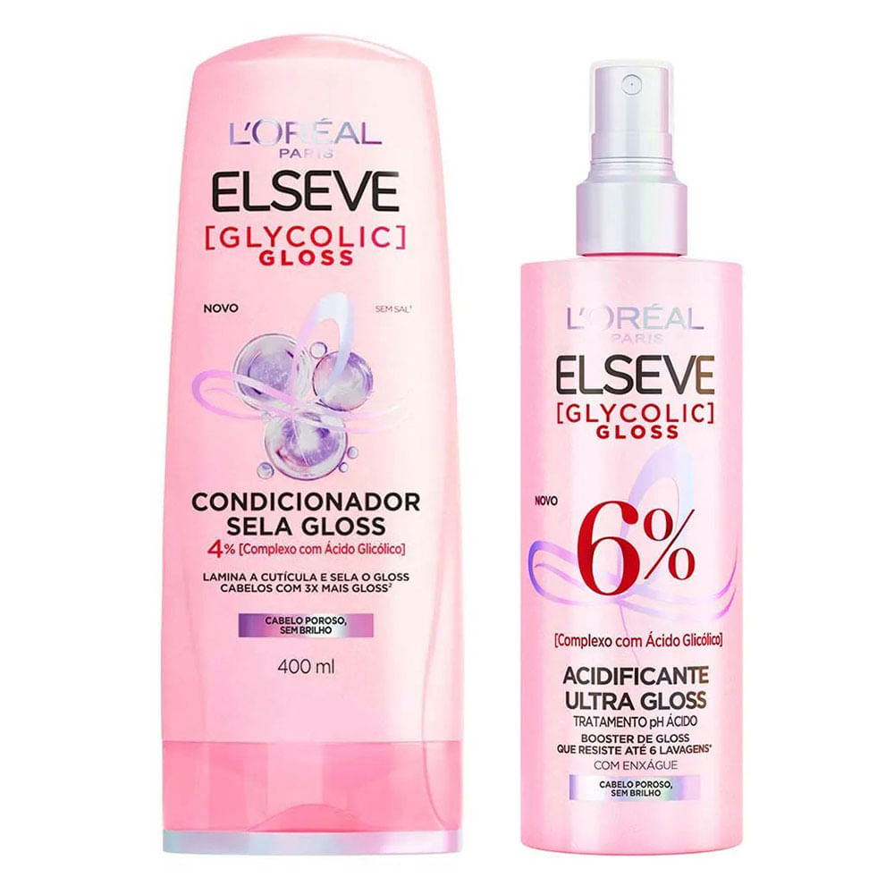 Elseve Glycolic Gloss Kit – Condicionador + Tratamento Acidificante Kit