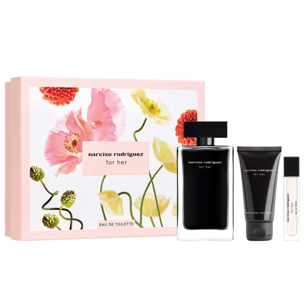 For Her Narciso Rodriguez Kit  Perfume Feminino + Loção Corporal + Mini - Eau De Toilette Kit