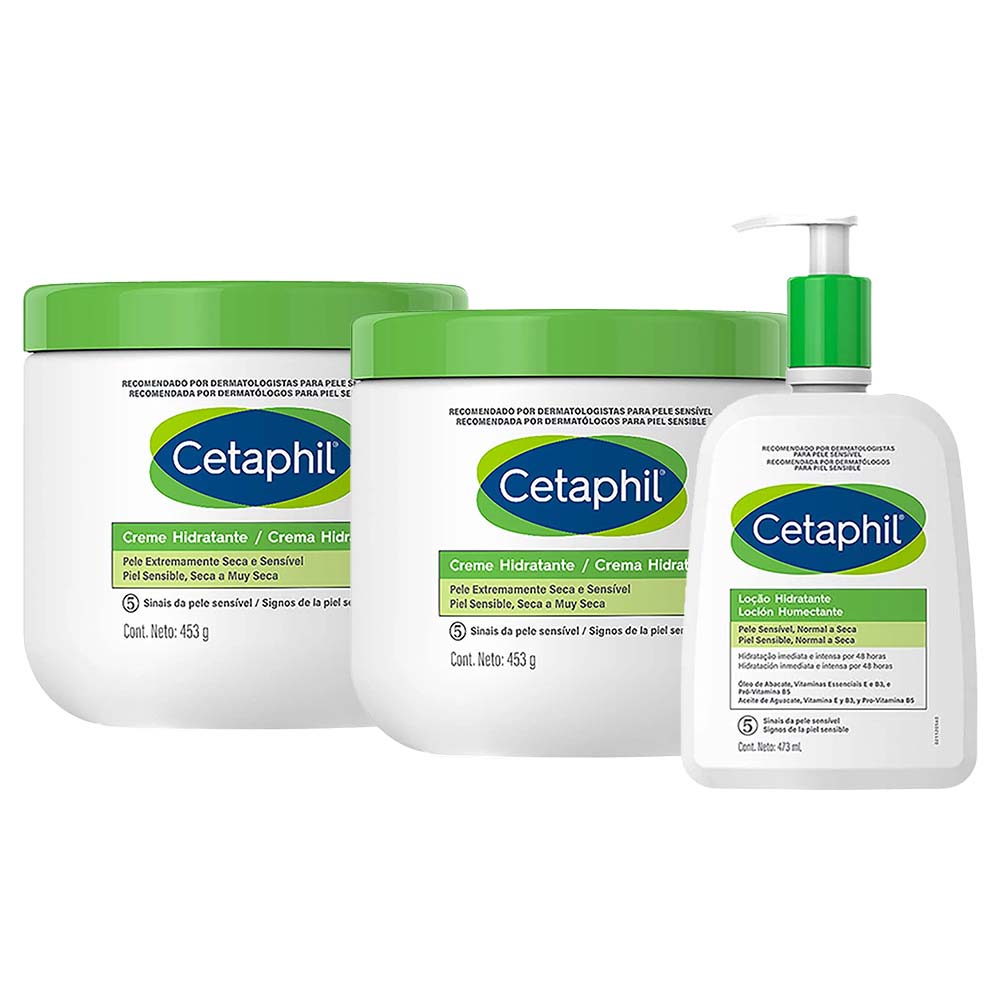 Cetaphil Kit –  2x Creme Hidrantante + Loção Hidratante Kit