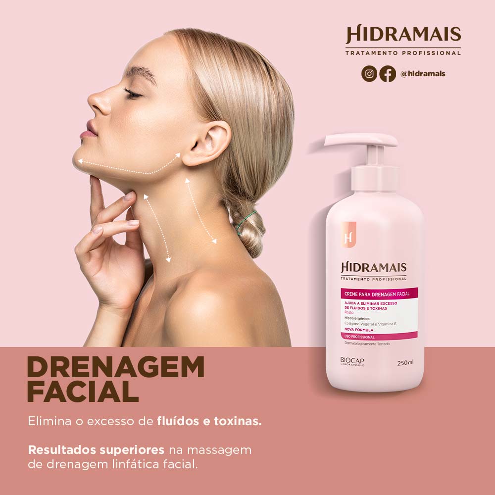 Creme de Drenagem Facial Hidramais Profissional 250ml