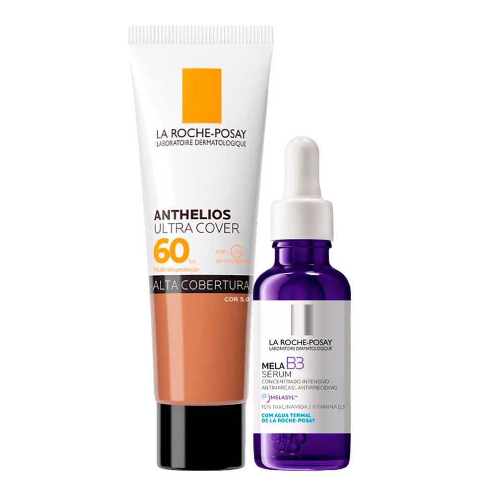 La Roche-Posay Kit - Sérum Facial + Protetor Solar Facial com FPS60 para Rejuvenescimento Facial Kit