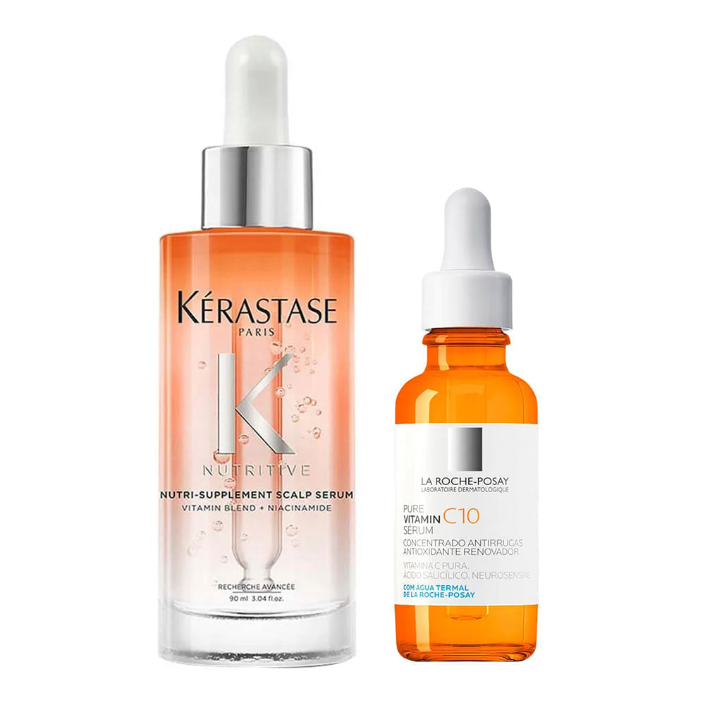 Kérastase E La Roche-posay Kit - Sérum Para Couro Cabeludo + Sérum Facial Anti-idade Kit
