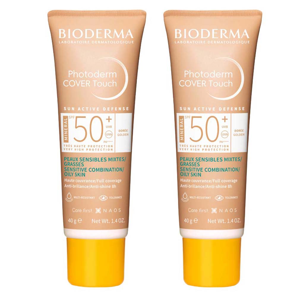 Bioderma Photoderm Cover Touch Kit Com 2 Unidades – Protetor Solar Facial Com Cor Fps50+ – Médio 40ml Kit
