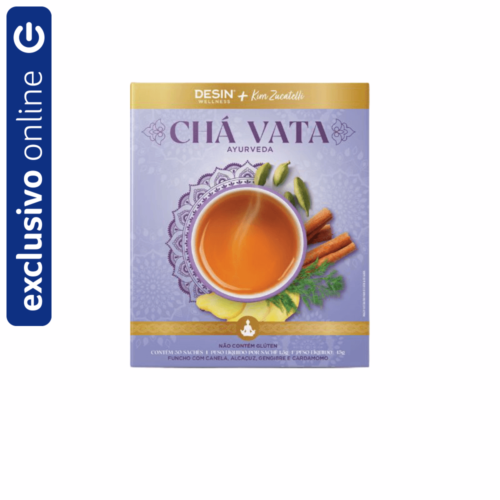 Chá Vata Ayurveda 30 Sachês 45g Kim Zucateli