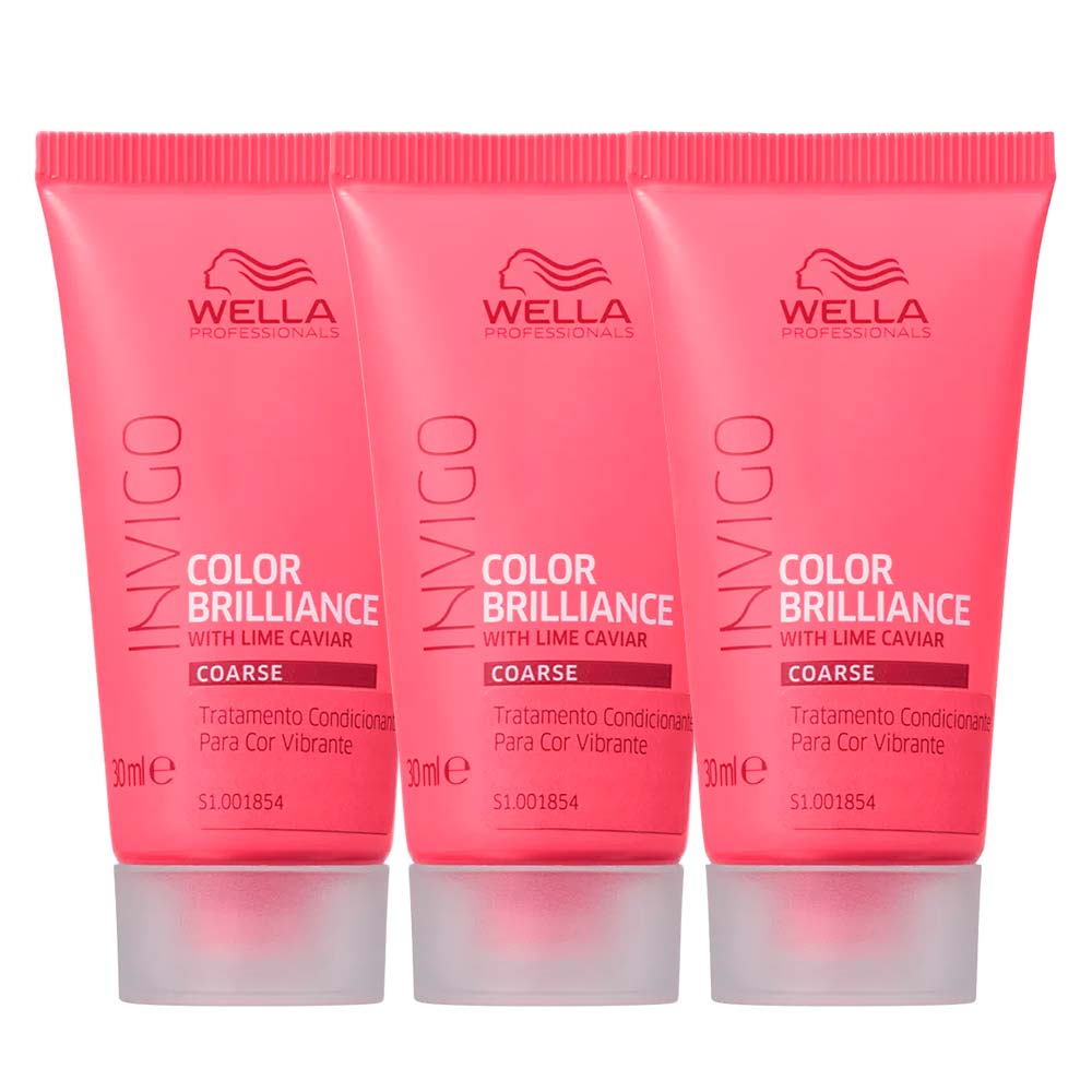 Wella Professionals Invigo Color Brilliance Kit com Três Máscaras Condicionadoras Travel Size