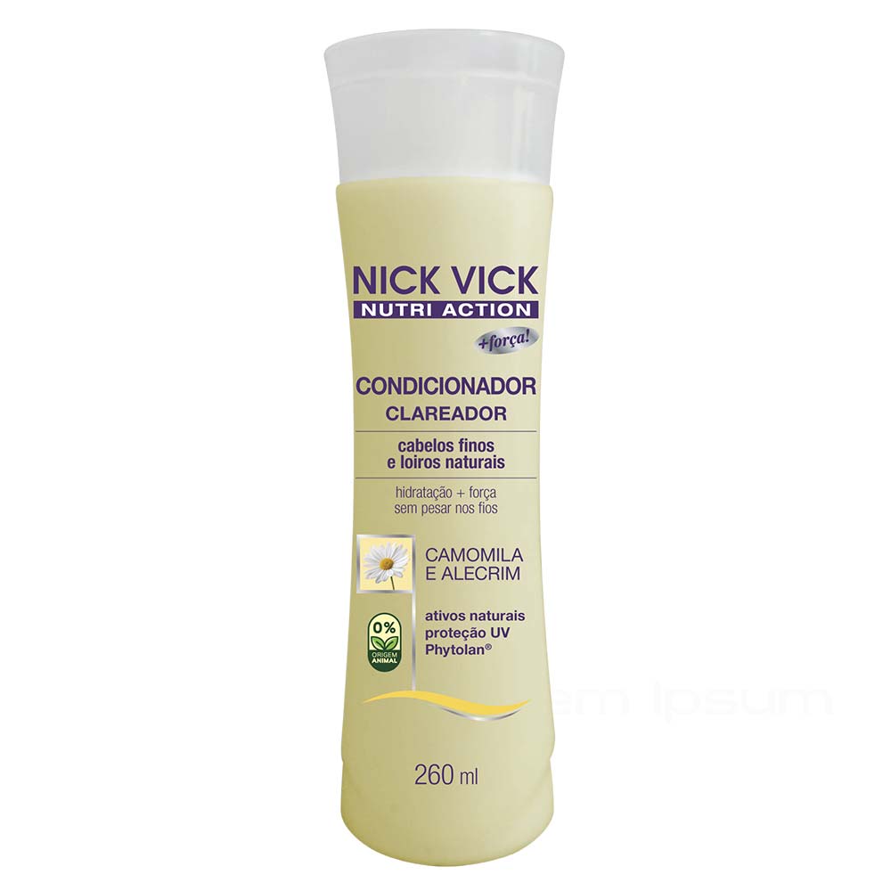 Condicionador Nutri-Hair Clareador Nick Vick 260ml