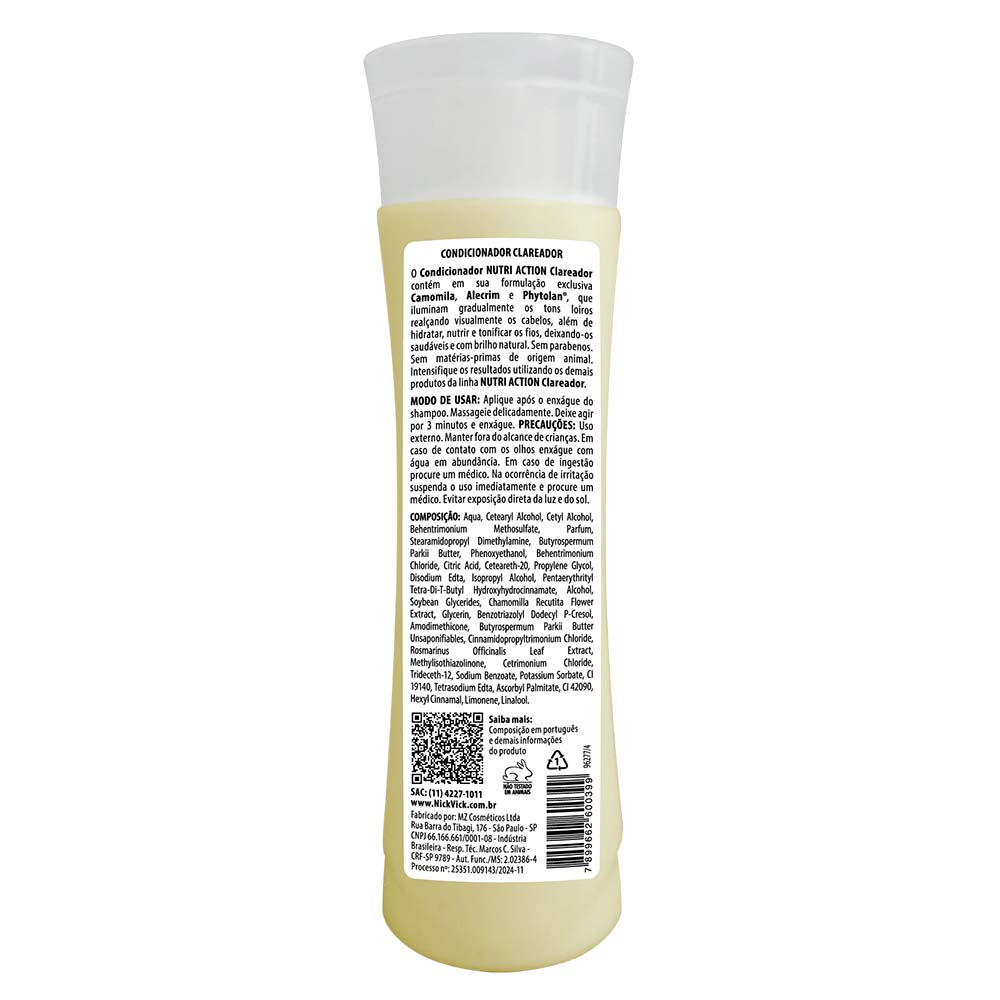 Condicionador Nutri-Hair Clareador Nick Vick 260ml