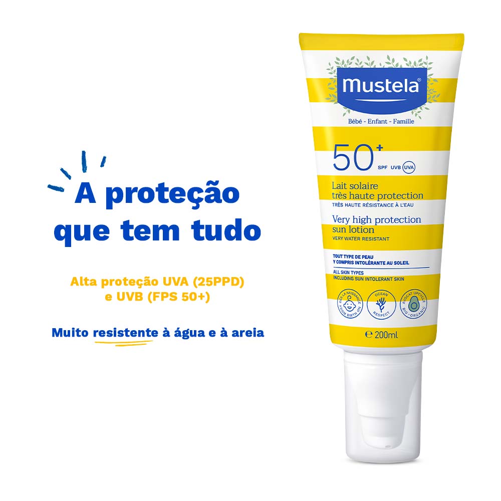 Protetor Solar Mustela Protetor Solar Infantil Mustela Fps50+ 200ml