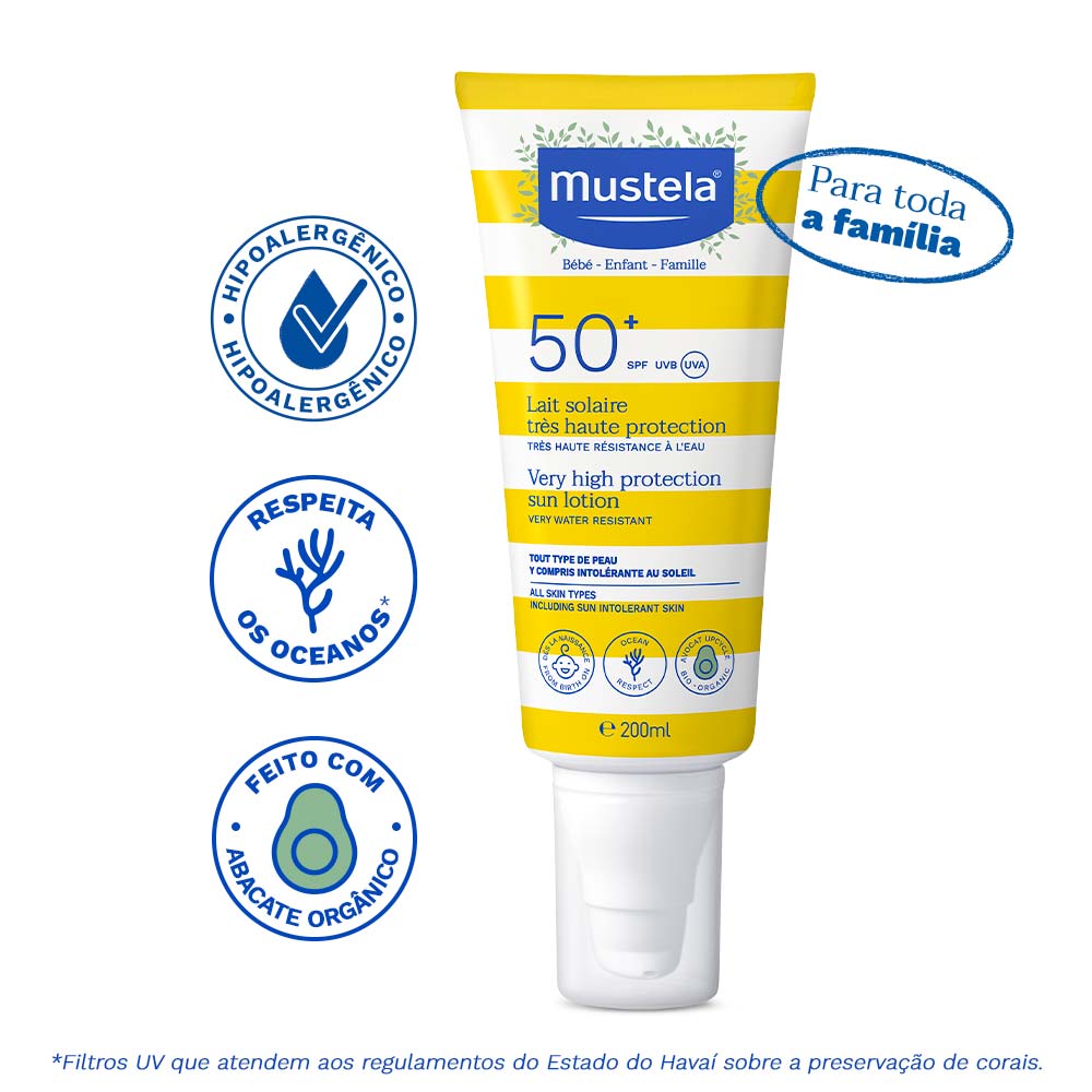 Protetor Solar Mustela Protetor Solar Infantil Mustela Fps50+ 200ml