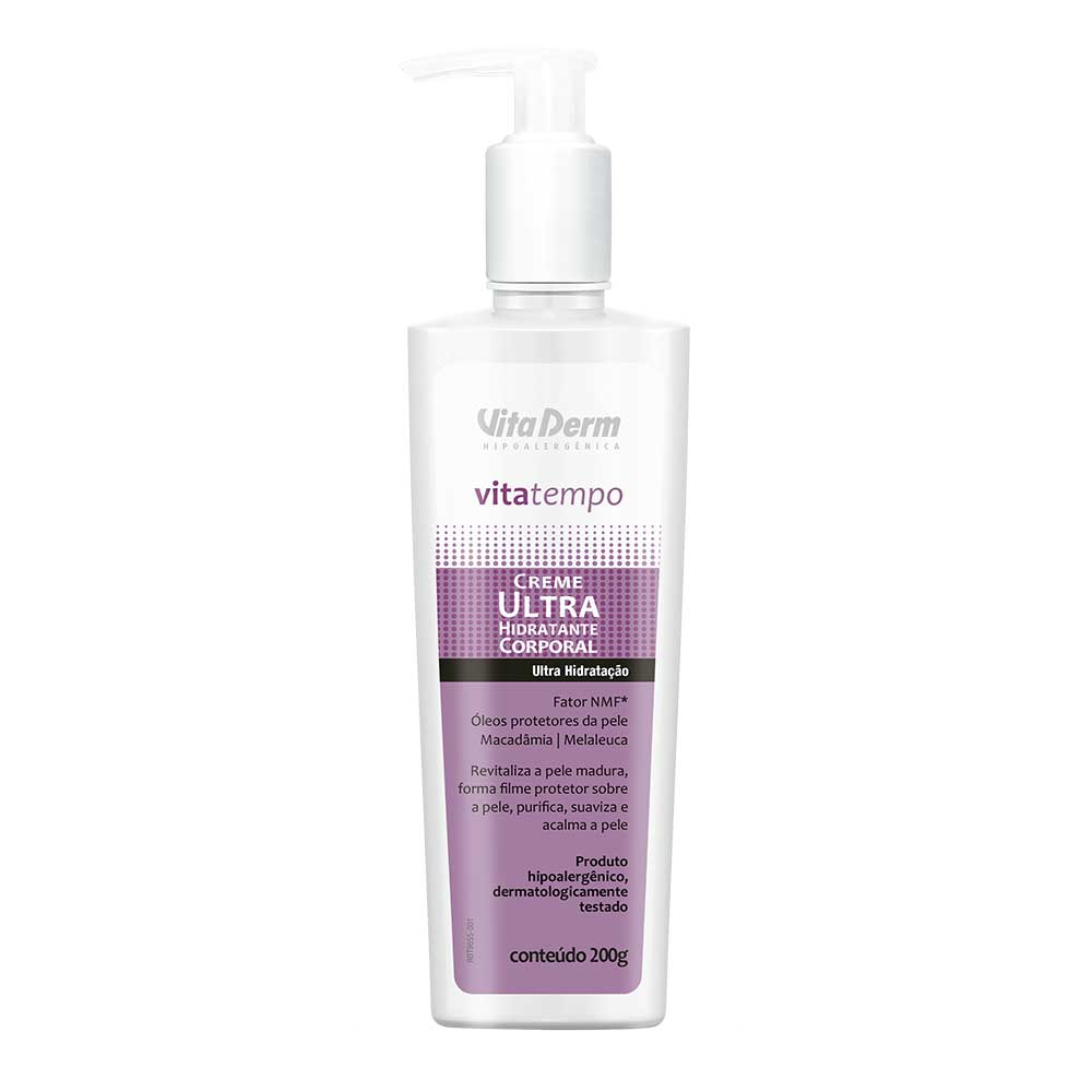 Creme Ultra Hidratante Corporal Vita Derm – Vita Tempo 200g