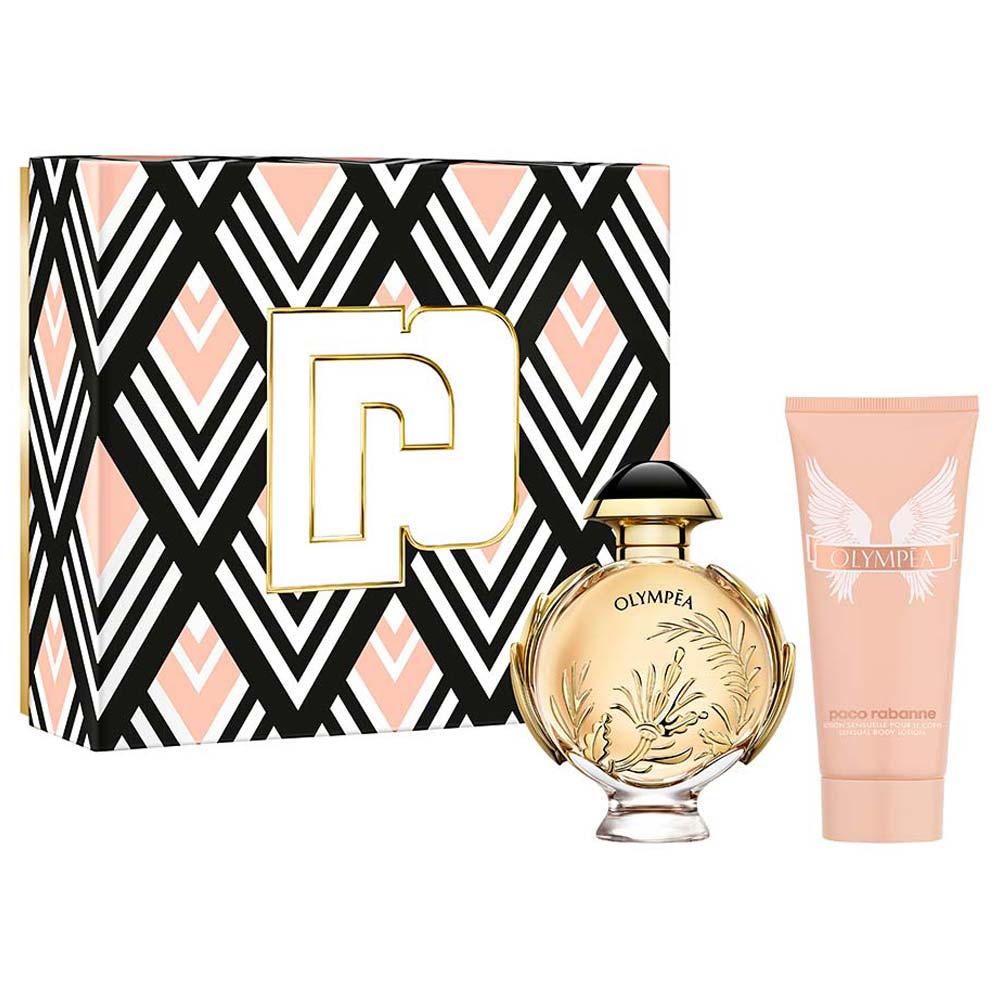 Olympéa Solar Rabanne Coffret Kit Perfume Feminino EDP Intense +  Creme corporal
