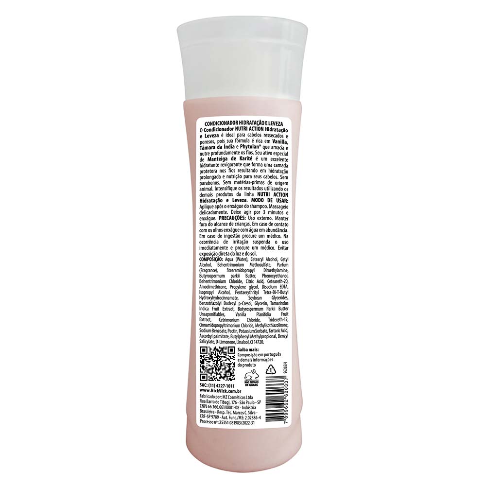 Condicionador Hidratante Nutri-Hair Hidratação e Limpeza Nick Vick 260ml