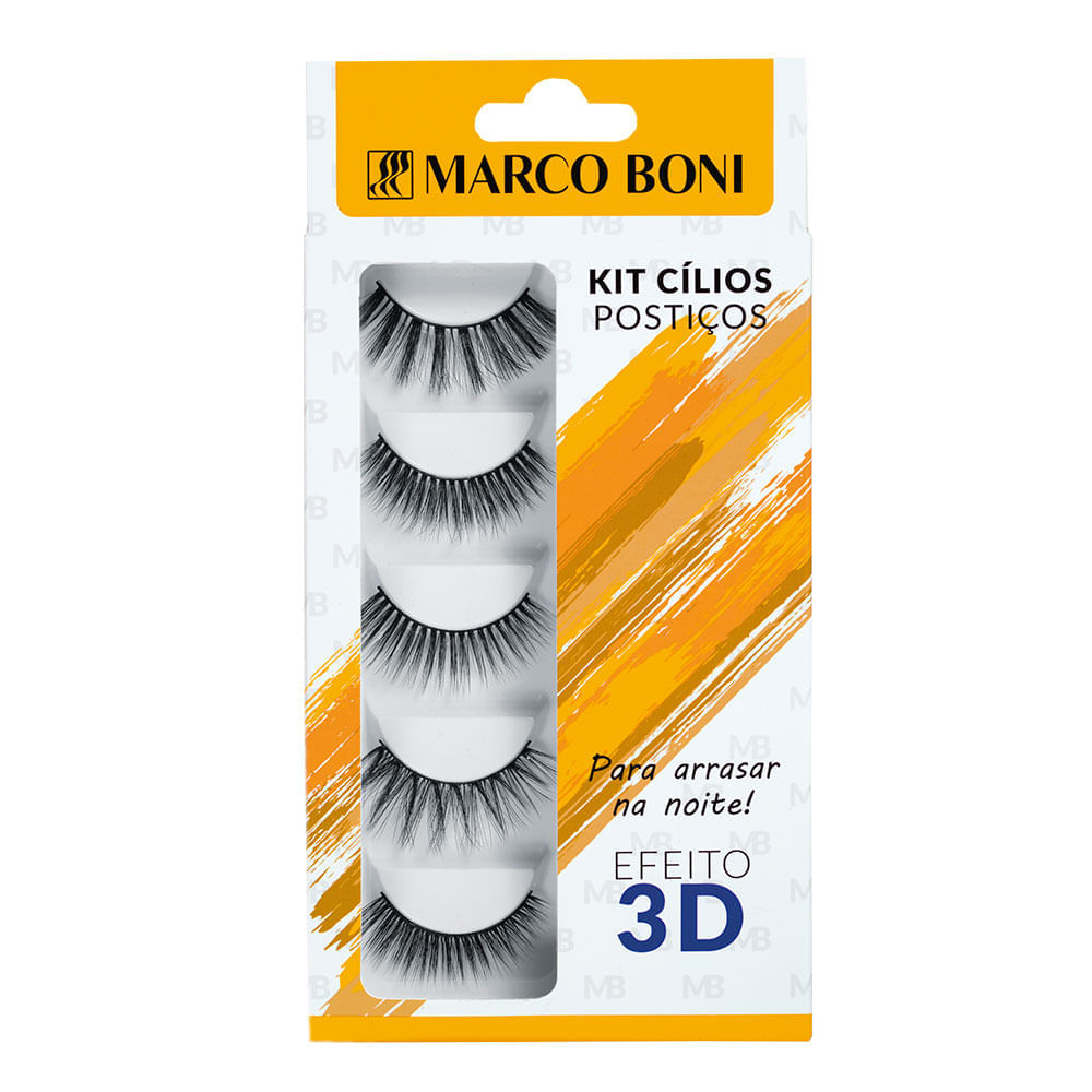 Marco Boni Cílios Postiços Noite Kit – 5 Pares de Cílios Postiços 5 pares